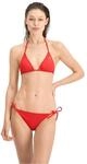 PUMA Damen Puma Triangle bikinitop voor dames Bikini Top, Rot, S EU