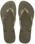 Havaianas Slim Logo Metallic Damen FlipFlop Green 33 EU