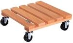 WAGNER Pflanzenroller Toscana 29 x 29 x 8,5 cm I Blumenroller f&uuml;r Au&szlig;enbereich +