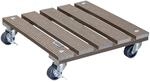 WAGNER Pflanzenroller WPC FSC&reg; 29 x 29 x 7,5 cm I Blumenroller f&uuml;r Au&szlig;enbereich +
