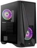 AEROCOOL VISORBK, PC-Box E-ATX, Geh&auml;rtetes Glas + Gitter, 2x Ventilator ARGB...