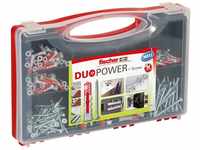 fischer Red-Box DuoPower + Schrauben, Sortimentbox, 280-teilig mit Schrauben &