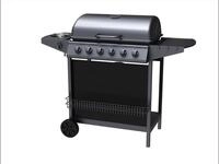 tepro Gasgrill Hampton, 6 Brenner, 1 Seitenbrenner (Seitenkocher), Z&uuml;ndung im