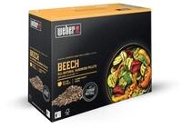 Weber Holzpellets - Buchenholz (8kg), perfekt zum R&auml;uchern von Gem&uuml;se, 100%