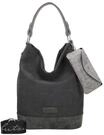 Fritzi Izzy07 Olga Canvas Black Hobo Baumwollmix Damen Umh&auml;ngetasche Festival...