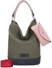 Fritzi Izzy07 Olga Canvas Olive Hobo Baumwollmix Damen Umh&auml;ngetasche Festival City