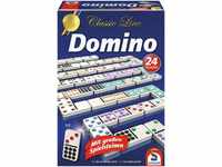 Schmidt Spiele 49207 Classic Line, Domino, mit großen Spielsteinen, Bunt