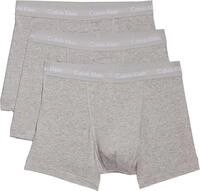 Calvin Klein Herren 3er Pack Boxershorts Trunks Unterw&auml;sche, Grau (Grey Heather), M