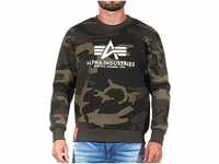 Alpha Industries Basic Sweater Camo Sweatshirt für Herren Olive Camo