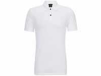 BOSS Herren Prime Slim-Fit Poloshirt aus Baumwoll-Piqué Weiß XXL