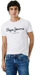 Pepe Jeans Original N Herren T-Shirt Stretch, wei&szlig;/schwarz, M