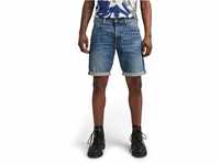 G-STAR RAW Herren 3301 Slim Denim Shorts, Blau (faded cascade...