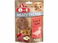 8in1 Meaty Treats, gefriergetrocknete Hunde Leckerlis mit Ente & Apfel,...