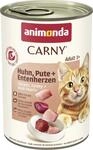 animonda Carny Katzen Nassfutter Huhn + Pute + Entenherzen (6 x 400g), getreidefreies