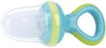 Nuby ID5397AQUA Fruchtsauger Nibbler mit Schutzkappe, Blau