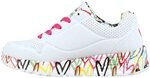 Skechers M&auml;dchen Uno Lite Lovely Luv Sneaker, White Synthetic H Pink Trim, 33.5 EU