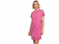 Urban Classics Damen Ladies Lace Tee Dress Kleid, Pink, XL
