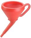 h&uuml;nersdorff 955200 Universaltrichter 205mm mit Griff, Spritzschutz & Sieb, rot,