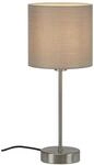 BRILONER - Nachttischlampe mit Lampenschirm aus Stoff, Ein-/Ausschalter, E14 Fassung,