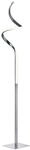 Reality Leuchten LED Stehleuchte Course R42051107, Metall Nickel Matt, Acryl wei&szlig;,