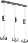 Trio Leuchten LED Pendelleuchte Franklin 326510307, Metall Nickel matt, inkl. 3x 9