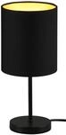 Reality Leuchten Tischleuchte Jerry R50491080, Metall Schwarz matt, Stoffschirm