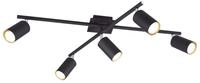 Trio Leuchten Deckenleuchte Marley 612400532, Metall Schwarz matt, Deckenleuchte