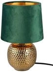 Reality Leuchten Tischleuchte Sophia R50821015, Keramik goldfarbig, Schrim Samt