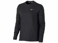 Nike Damen Nk Df Element Crew Sweatshirt, Black/Reflective Silv, L EU