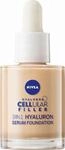 NIVEA 3in1 Hyaluron Serum Foundation mittel (30 ml), Anti-Age Make-up f&uuml;r eine