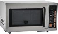 SARO Mikrowelle f&uuml;r Gastronomie &ndash; 25 L &ndash; 1000 W &ndash; Edelstahl &ndash; Keramikboden