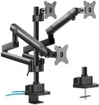 Maclean MC-811 3-Fach Monitorhalter mit Gasfeder Tischhalterung Monitorarm