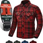 SHIMA RENEGADE MEN Motorrad Hemd - Verschlei&szlig;fest Baumwolle Karierte Motorradjacke