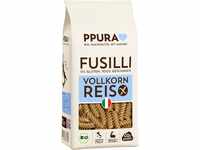 PPURA Bio Fusilli aus Vollkornreis - Glutenfrei | 400g Pasta | 100% Natürlich,...