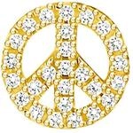 THOMAS SABO Einzel Ohrstecker Peace gold 925 Sterlingsilber, 750 Gelbgold Vergoldung
