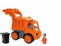 BIG-Power-Worker Müllwagen + Figur - Spielzeug Auto ideal für Unterwegs,...