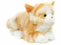 Uni-Toys - Katze braun-getigert, liegend - 20 cm (Länge) - Plüsch-Kätzchen -