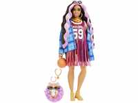 Barbie HDJ46 - Extra Puppe in Basketball Trikot Kleid & Zubehör, mit Haustier...