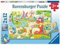 Ravensburger Kinderpuzzle - Lieblingsdinos- 2x12 Teile Puzzle für Kinder ab 3...