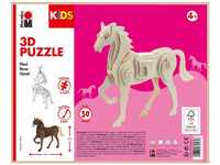 Marabu 317000000023 - KiDS 3D Holzpuzzle Pferd, mit 30 Puzzleteilen aus