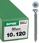 SPAX Holzbauschraube, 10,0 x 120 mm, 50 St&uuml;ck, Mittenkopf, Senkkopf, T-STAR...