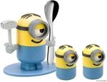 WMF Minions Eierbecher -Set 4-teilig, Becher mit L&ouml;ffel, Salz und Pfefferstreuer, ab