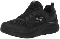 Skechers Damen D'lux Walker Infinite Motion sneakers,sports shoes, Black Leather Mesh