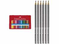 Faber-Castell 112435 - Buntstifte Colour Grip 2001, 36er Metalletui & 117697-6