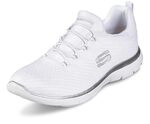 Skechers Damen Summits Fast Attraction Sneakers, White Mesh Silver Trim, 39 EU
