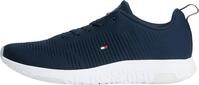 Tommy Hilfiger Herren Runner Sneaker Corporate Knit Rib Runner Sportschuhe, Blau