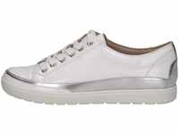 CAPRICE Damen Sneaker flach aus Leder mit Schnürsenkeln, Weiß (White Comb),...