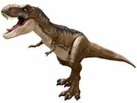 Mattel Jurassic World Dinosaurier, Extra große T-Rex Actionfigur, 61cm lang,