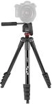 JOBY Compact Advanced, Kamerastativ mit 3-Weg-Kopf, universellem &frac14;-20"