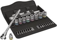 Wera 05004050001 8100 SB 10 Zyklop Metal-Knarrensatz, Durchsteckvierkant, 3/8 Zoll
